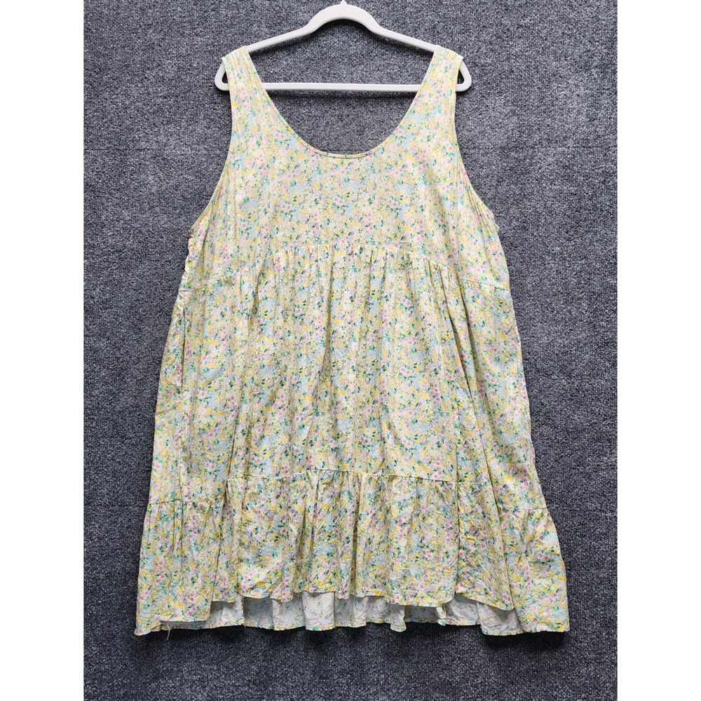 Torrid Women Plus Floral Boho Cottagecore Tiered Babydoll Mini Dress Size 3